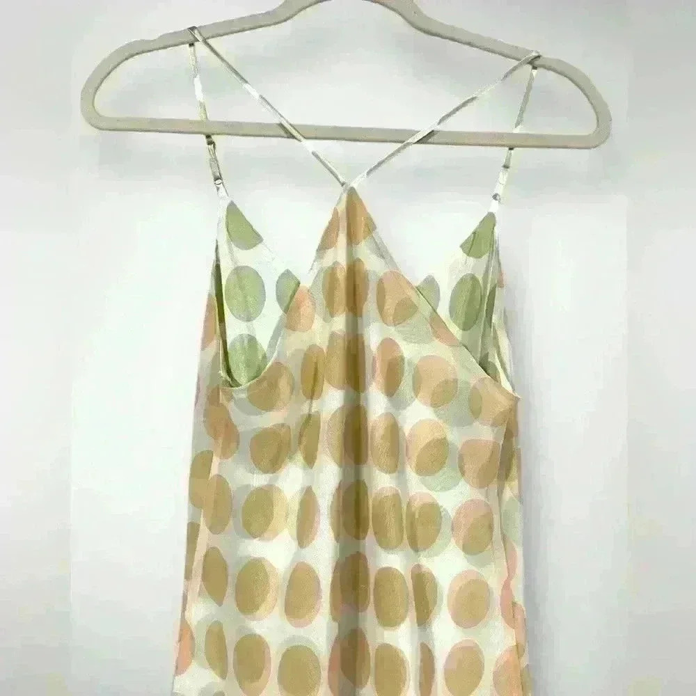 Womens Sensara Slip Dress Size Medium Polka Dot Adjustable Straps NEW - Picture 4 of 8